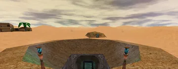 A sunken entrance in the sands near Xarabydun